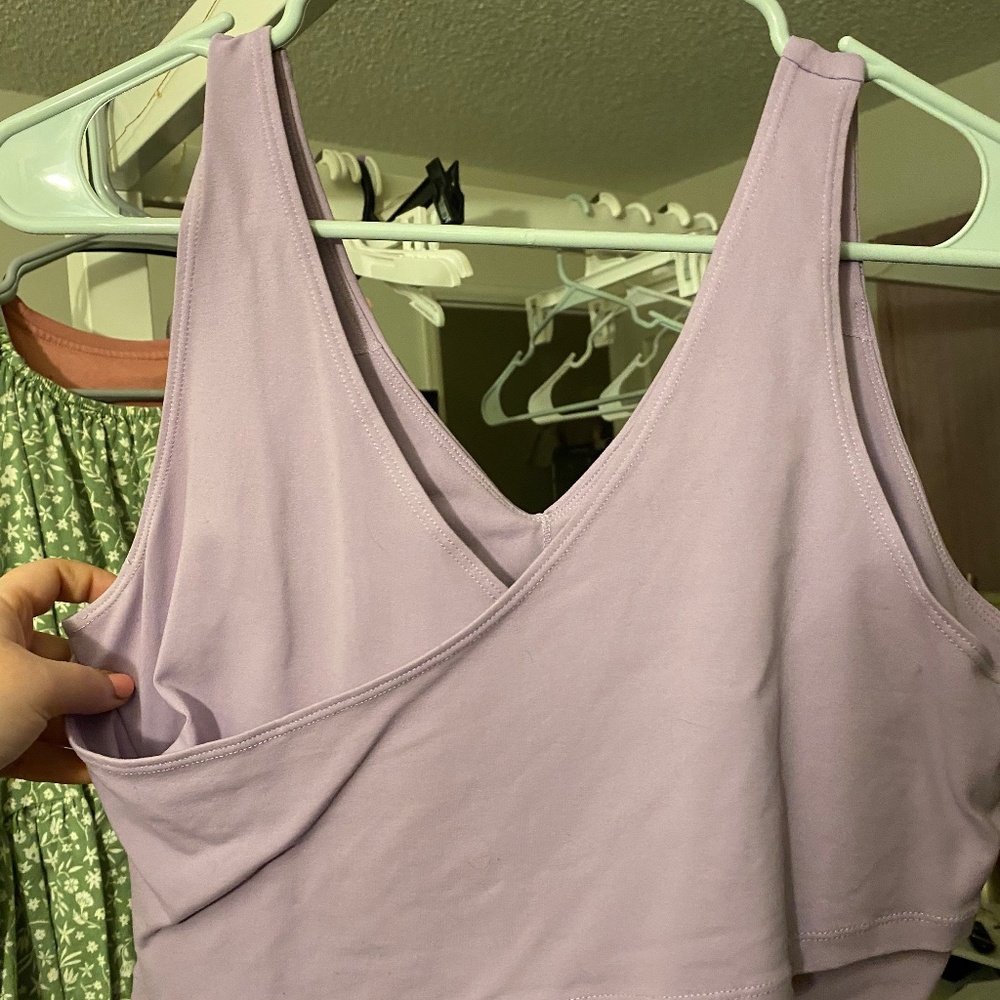 Crossback Lilac Yoga Crop